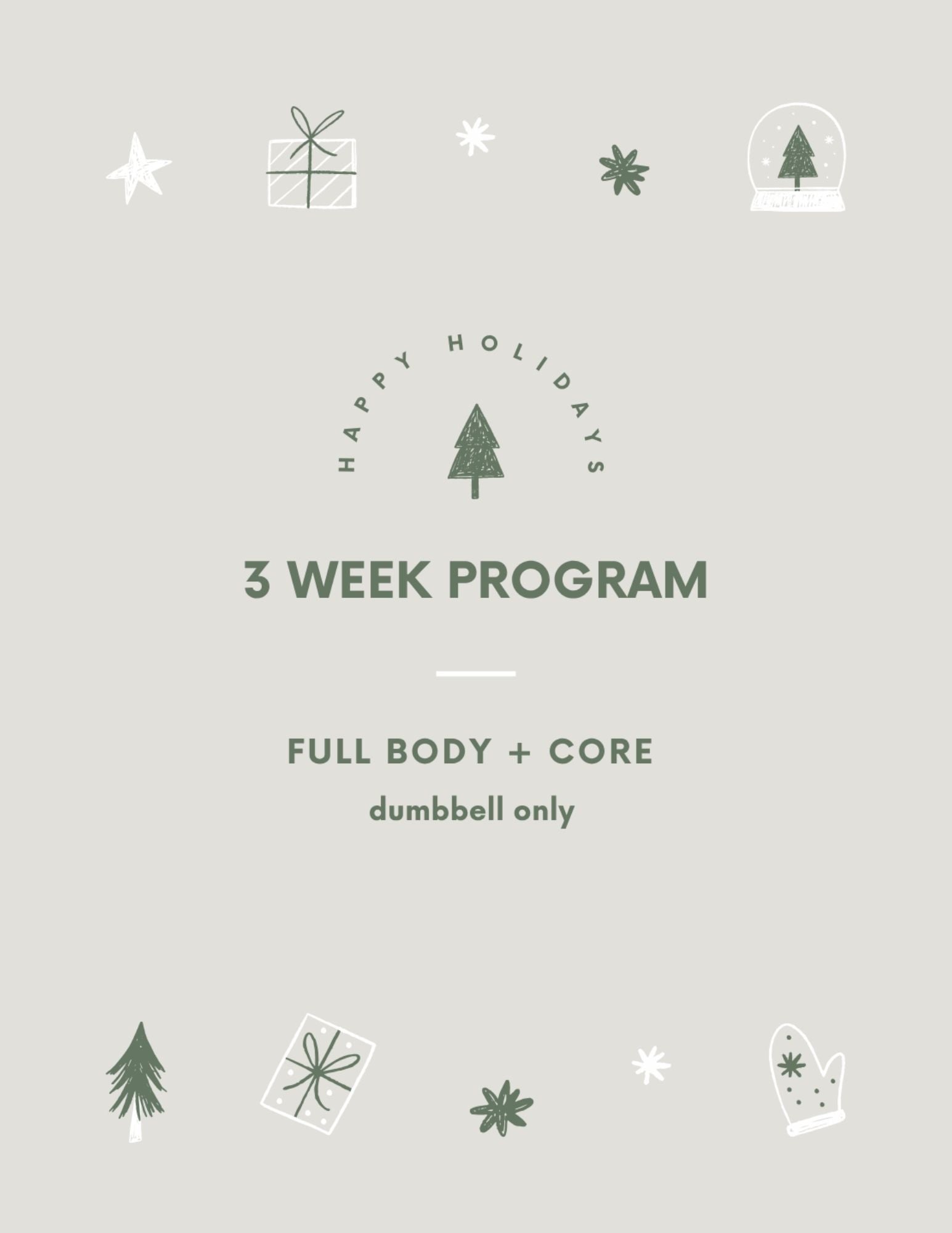 3 Week Program- Dumbbell Only